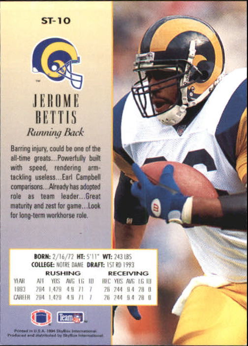 1994 Skybox Premium Football "Insert" Cards - Picture 45 of 85