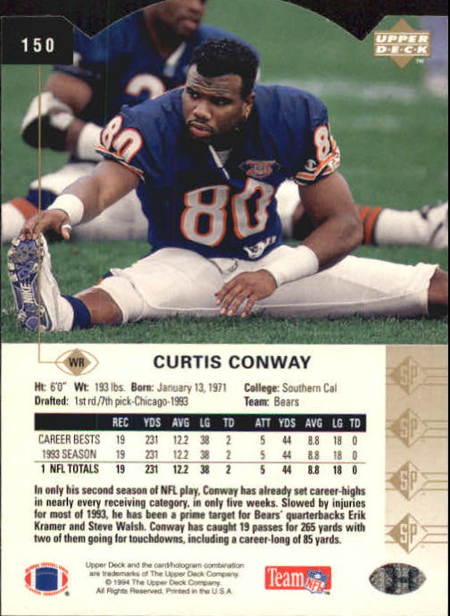 1994 SP Die Cuts #150 Curtis Conway back image