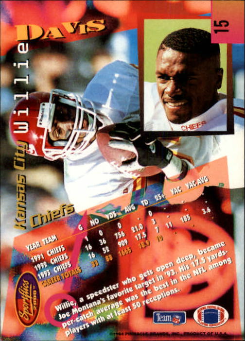 B4237- 1994 Sportflics FB Card #s 1-184 +Inserts -You Pick- 15+ FREE US SHIP - Picture 25 of 338