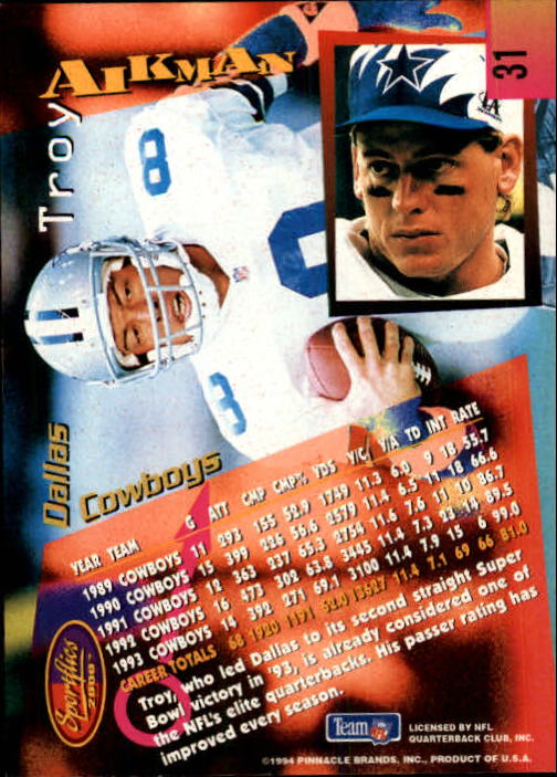 B4237- 1994 Sportflics FB Card #s 1-184 +Inserts -You Pick- 15+ FREE US SHIP - Picture 55 of 338