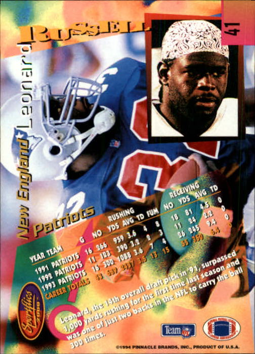 B4237- 1994 Sportflics FB Card #s 1-184 +Inserts -You Pick- 15+ FREE US SHIP - Picture 71 of 338