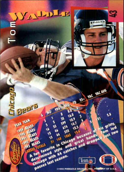 B4237- 1994 Sportflics FB Card #s 1-184 +Inserts -You Pick- 15+ FREE US SHIP - Picture 75 of 338