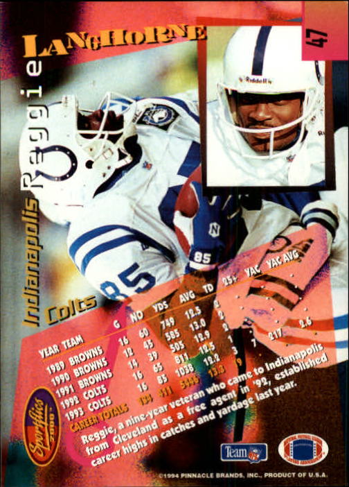 B4237- 1994 Sportflics FB Card #s 1-184 +Inserts -You Pick- 15+ FREE US SHIP - Picture 81 of 338
