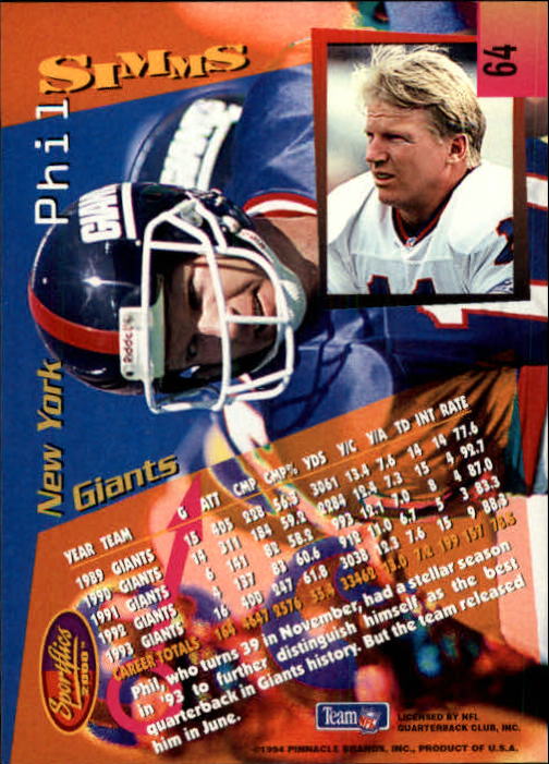 B4237- 1994 Sportflics FB Card #s 1-184 +Inserts -You Pick- 15+ FREE US SHIP - Picture 111 of 338