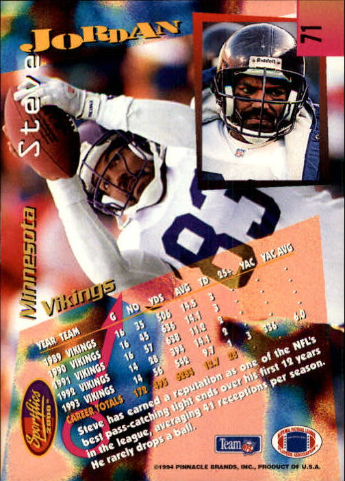 B4237- 1994 Sportflics FB Card #s 1-184 +Inserts -You Pick- 15+ FREE US SHIP - Picture 125 of 338