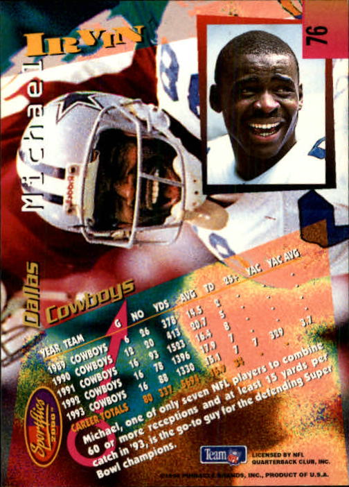 B4237- 1994 Sportflics FB Card #s 1-184 +Inserts -You Pick- 15+ FREE US SHIP - Picture 133 of 338