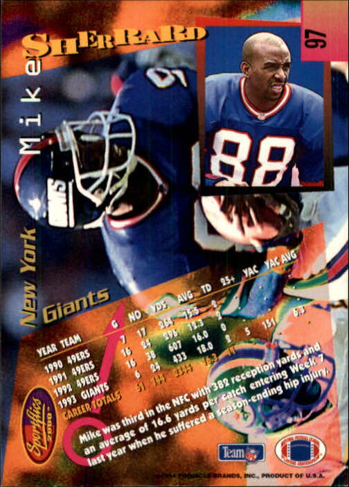 B4237- 1994 Sportflics FB Card #s 1-184 +Inserts -You Pick- 15+ FREE US SHIP - Picture 173 of 338