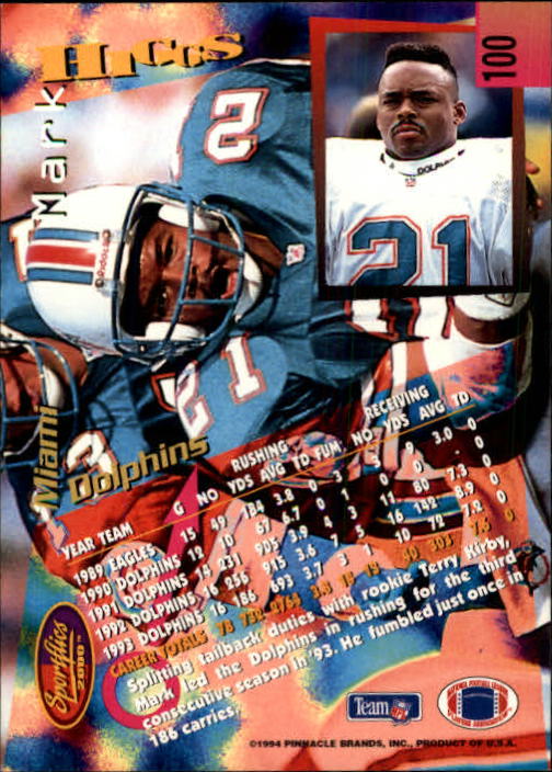 B4237- 1994 Sportflics FB Card #s 1-184 +Inserts -You Pick- 15+ FREE US SHIP - Picture 179 of 338