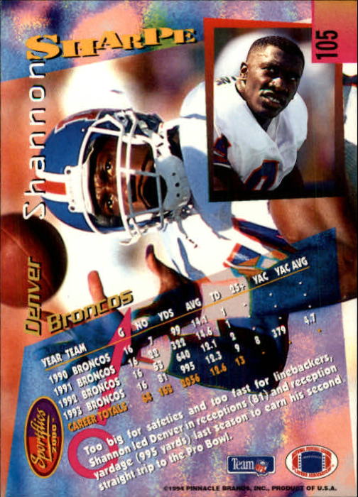 B4237- 1994 Sportflics FB Card #s 1-184 +Inserts -You Pick- 15+ FREE US SHIP - Picture 189 of 338
