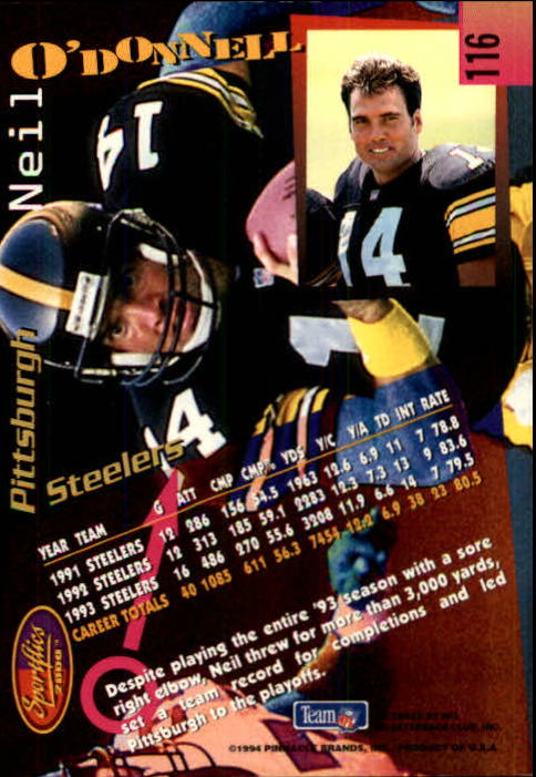 B4237- 1994 Sportflics FB Card #s 1-184 +Inserts -You Pick- 15+ FREE US SHIP - Picture 207 of 338