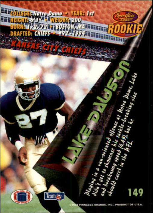 B4237- 1994 Sportflics FB Card #s 1-184 +Inserts -You Pick- 15+ FREE US SHIP - Picture 273 of 338
