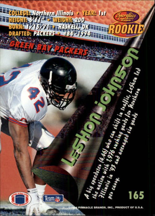 B4237- 1994 Sportflics FB Card #s 1-184 +Inserts -You Pick- 15+ FREE US SHIP - Picture 305 of 338