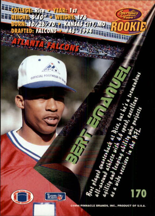 B4237- 1994 Sportflics FB Card #s 1-184 +Inserts -You Pick- 15+ FREE US SHIP - Picture 315 of 338