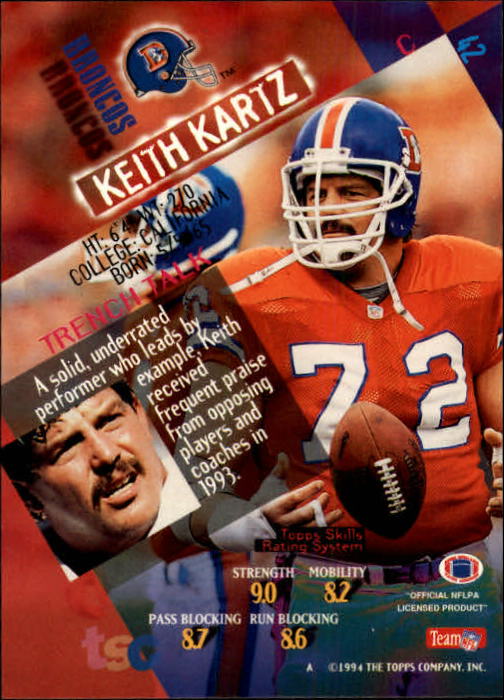 1994 Stadium Club #42 Keith Kartz back image