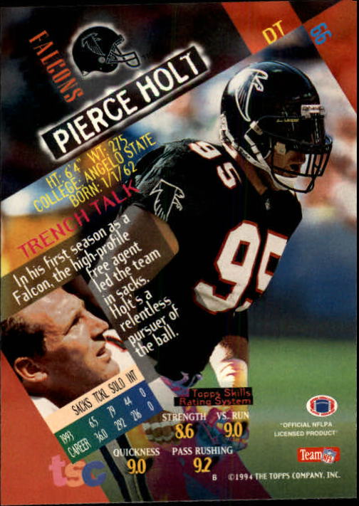 1994 Stadium Club #66 Pierce Holt back image