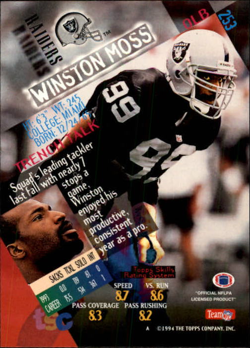 A1063- 1994 Stadium Club FB Cards 251-500 +Rookies -You Pick- 15+ FREE US SHIP - Picture 7 of 485