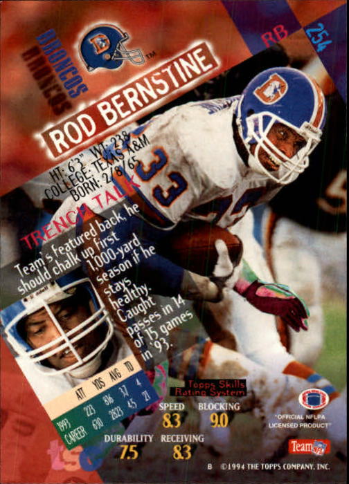 A1063- 1994 Stadium Club FB Cards 251-500 +Rookies -You Pick- 15+ FREE US SHIP - Picture 9 of 485