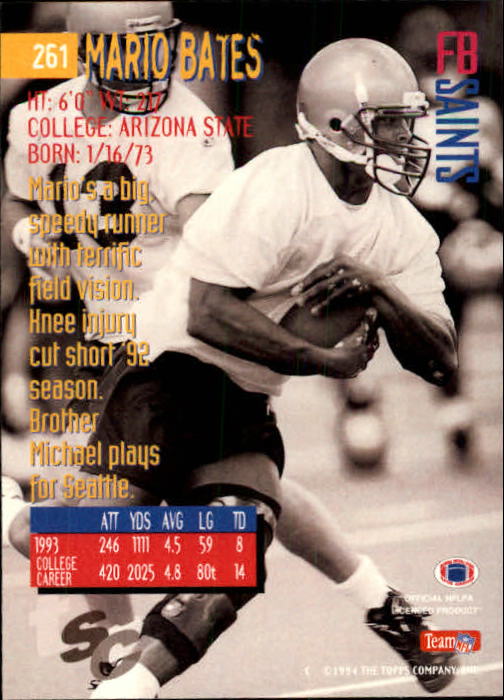 A1063- 1994 Stadium Club FB Cards 251-500 +Rookies -You Pick- 15+ FREE US SHIP - Picture 23 of 485