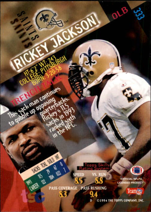 A1063- 1994 Stadium Club FB Cards 251-500 +Rookies -You Pick- 15+ FREE US SHIP - Picture 157 of 485
