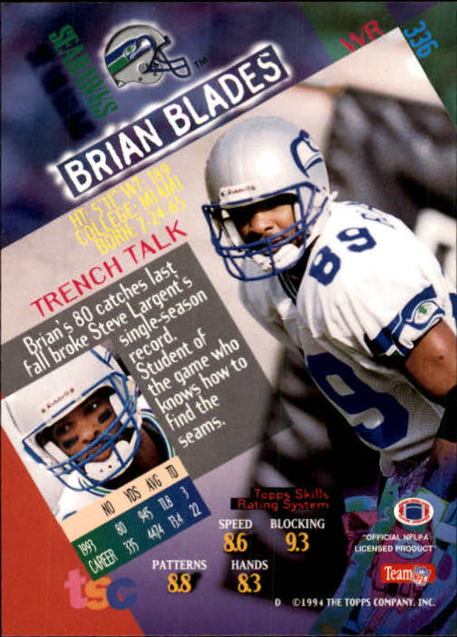 A1063- 1994 Stadium Club FB Cards 251-500 +Rookies -You Pick- 15+ FREE US SHIP - Picture 163 of 485