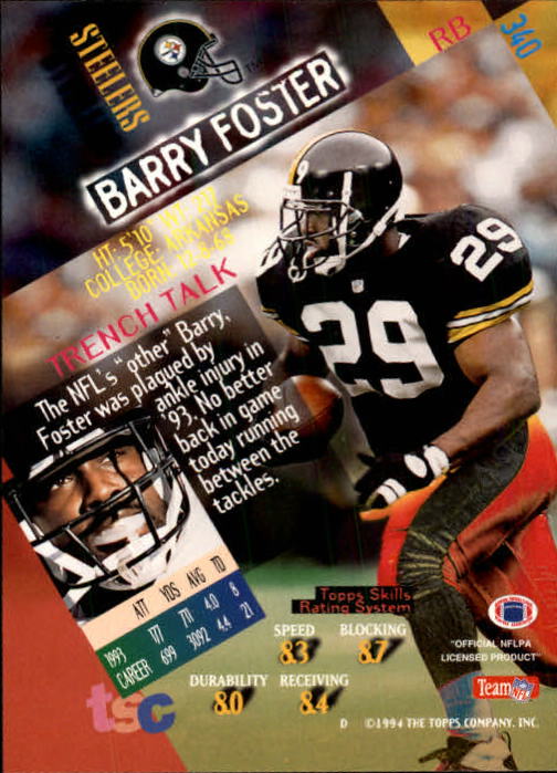 A1063- 1994 Stadium Club FB Cards 251-500 +Rookies -You Pick- 15+ FREE US SHIP - Picture 171 of 485