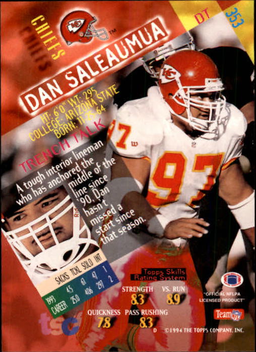 A1063- 1994 Stadium Club FB Cards 251-500 +Rookies -You Pick- 15+ FREE US SHIP - Picture 197 of 485