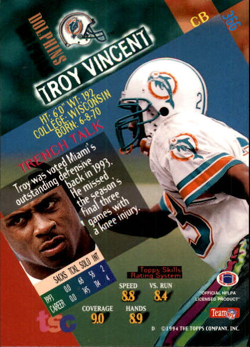 A1063- 1994 Stadium Club FB Cards 251-500 +Rookies -You Pick- 15+ FREE US SHIP - Picture 223 of 485