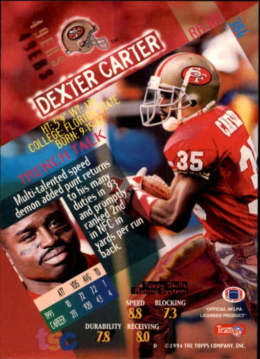 A1063- 1994 Stadium Club FB Cards 251-500 +Rookies -You Pick- 15+ FREE US SHIP - Picture 257 of 485