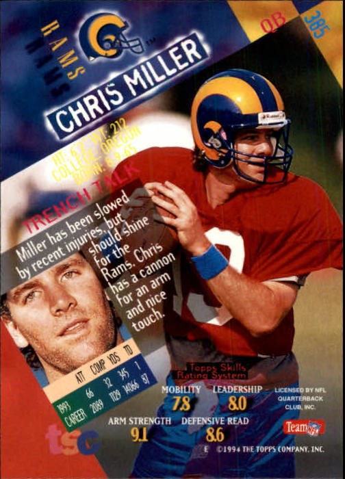 A1063- 1994 Stadium Club FB Cards 251-500 +Rookies -You Pick- 15+ FREE US SHIP - Picture 259 of 485