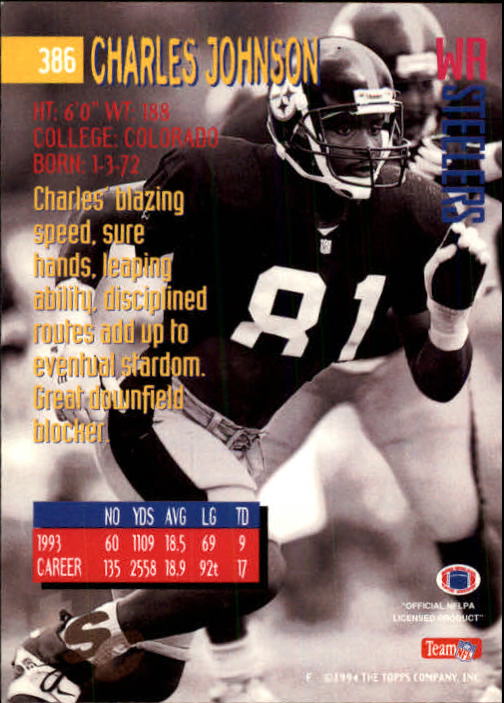 A1063- 1994 Stadium Club FB Cards 251-500 +Rookies -You Pick- 15+ FREE US SHIP - Picture 261 of 485