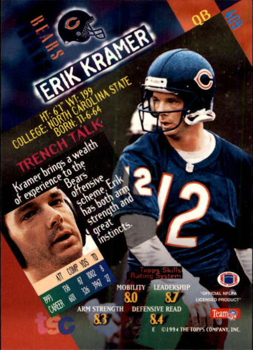 A1063- 1994 Stadium Club FB Cards 251-500 +Rookies -You Pick- 15+ FREE US SHIP - Picture 305 of 485
