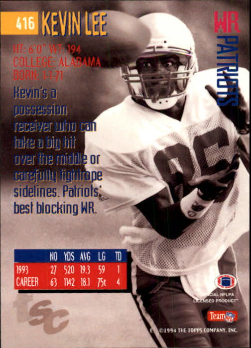 A1063- 1994 Stadium Club FB Cards 251-500 +Rookies -You Pick- 15+ FREE US SHIP - Picture 317 of 485