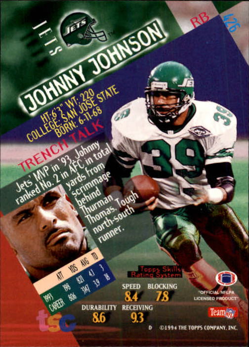 A1063- 1994 Stadium Club FB Cards 251-500 +Rookies -You Pick- 15+ FREE US SHIP - Picture 337 of 485