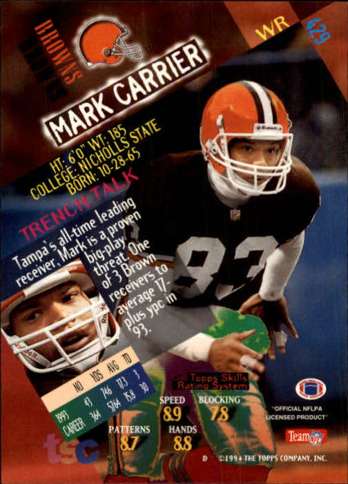A1063- 1994 Stadium Club FB Cards 251-500 +Rookies -You Pick- 15+ FREE US SHIP - Picture 343 of 485