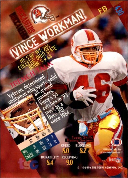 A1063- 1994 Stadium Club FB Cards 251-500 +Rookies -You Pick- 15+ FREE US SHIP - Picture 345 of 485
