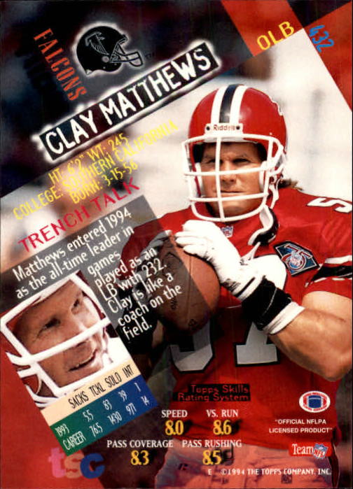 A1063- 1994 Stadium Club FB Cards 251-500 +Rookies -You Pick- 15+ FREE US SHIP - Picture 349 of 485