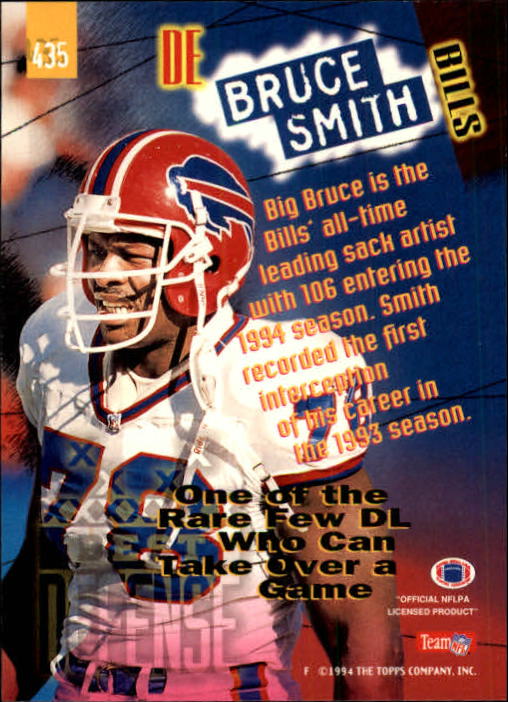 1994 Stadium Club #435 Bruce Smith back image