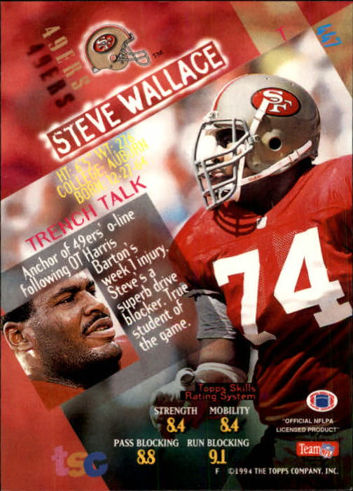 1994 Stadium Club #447 Steve Wallace back image