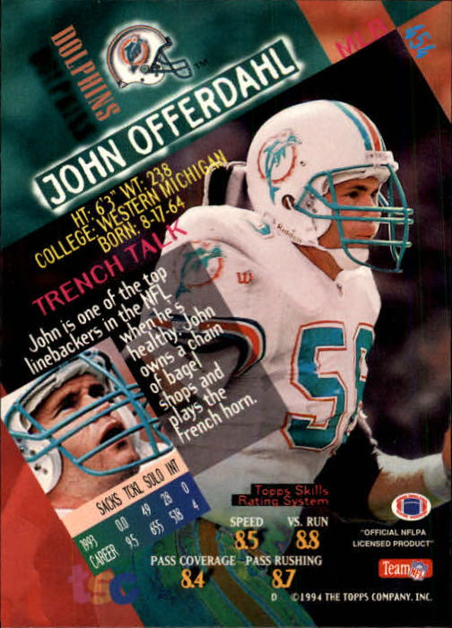 A1063- 1994 Stadium Club FB Cards 251-500 +Rookies -You Pick- 15+ FREE US SHIP - Picture 393 of 485