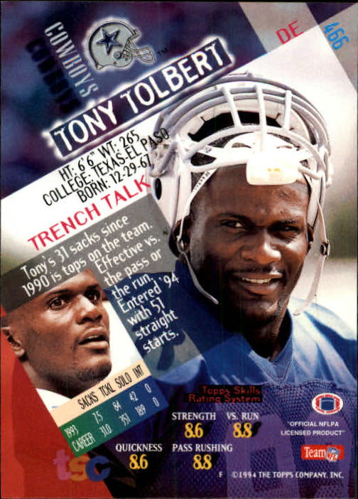 A1063- 1994 Stadium Club FB Cards 251-500 +Rookies -You Pick- 15+ FREE US SHIP - Picture 417 of 485
