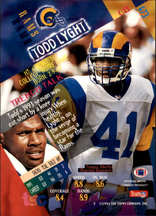 A1063- 1994 Stadium Club FB Cards 251-500 +Rookies -You Pick- 15+ FREE US SHIP - Picture 431 of 485