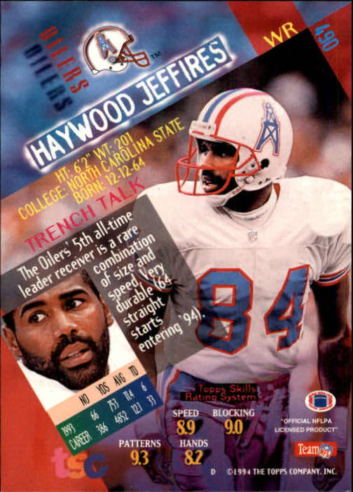 A1063- 1994 Stadium Club FB Cards 251-500 +Rookies -You Pick- 15+ FREE US SHIP - Picture 465 of 485