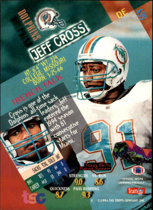 A1063- 1994 Stadium Club FB Cards 251-500 +Rookies -You Pick- 15+ FREE US SHIP - Picture 483 of 485