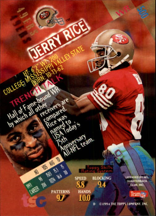 A1063- 1994 Stadium Club FB Cards 251-500 +Rookies -You Pick- 15+ FREE US SHIP - Picture 485 of 485