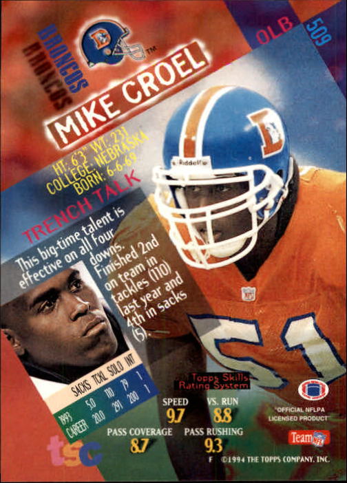 1994 Stadium Club Football "Main Set" Cards #501 to #630 Rookies and Veterans - Picture 19 of 265