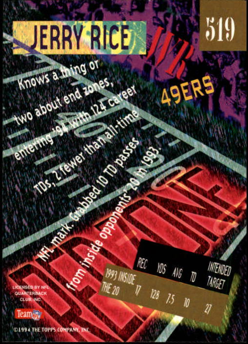 1994 Stadium Club Football "Main Set" Cards #501 to #630 Rookies and Veterans - Picture 37 of 265
