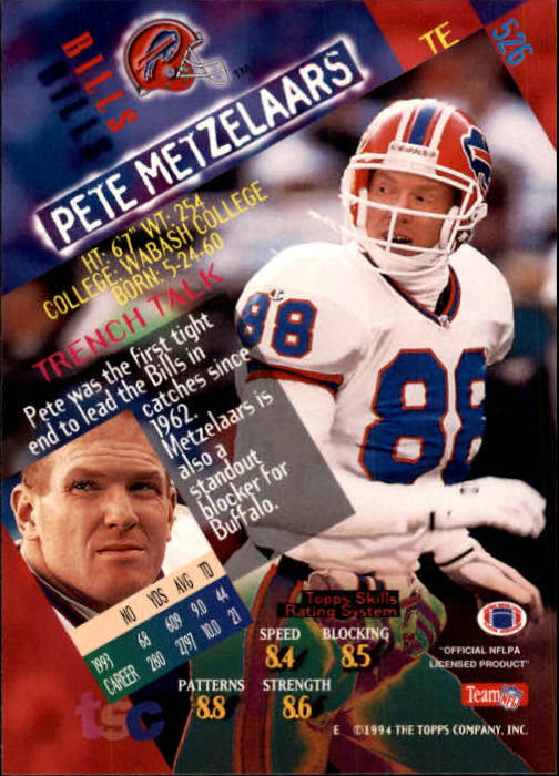 1994 Stadium Club Football "Main Set" Cards #501 to #630 Rookies and Veterans - Picture 51 of 265