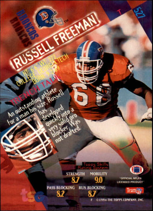 1994 Stadium Club Football "Main Set" Cards #501 to #630 Rookies and Veterans - Picture 53 of 265