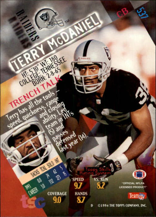 1994 Stadium Club Football "Main Set" Cards #501 to #630 Rookies and Veterans - Picture 73 of 265
