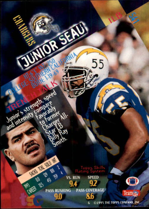 Buy Junior Seau Cards Online  Junior Seau Football Price Guide - Beckett